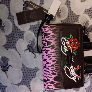 Ed Hardy Pink and Black Women's Bag